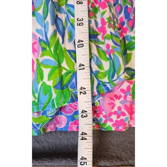 LILLY PULITZER Juliet Ruffle‎ Midi Dress Sz M Cherry On Top Multi Floral Stretch - Picture 4 of 11